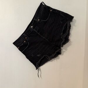 Levi’s Black Distressed Women Shorts